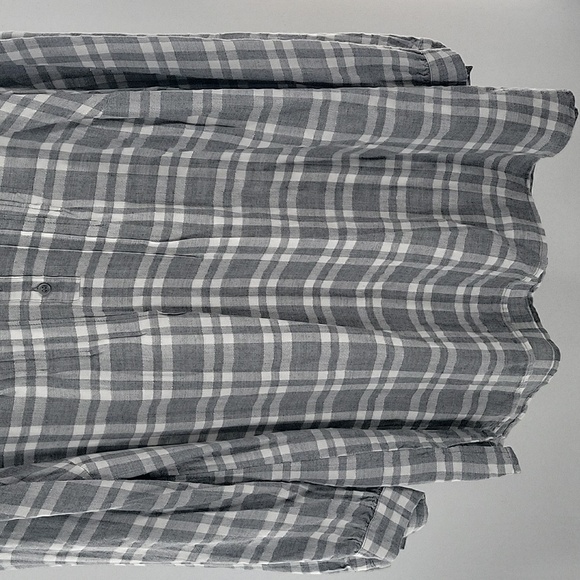 Lane Bryant Gray Checkered Button-Up Shirt - Picture 4 of 15